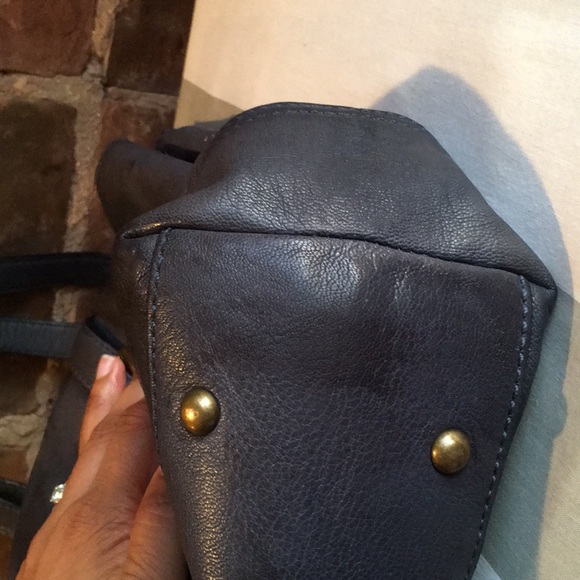 Navy Frye Lily Tote - Picture 3 of 8